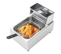 6L 60℃ - 200℃ olio friggitrice, in acciaio inox, friggitrice a controllo della temperatura professionale, per ristorante casa, uso domestico commerciale