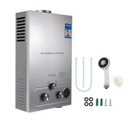6L 8L 10L 12L 16L 18L GPL Riscaldatore Di Acqua Portatile Instand Gas Propano GPL Parete Riscaldatore Di Acqua Senza Serbatoio Display Digitale(12L)