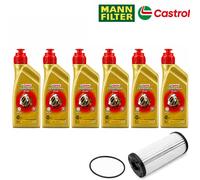 6L Castrol Olio Trasmissione + MANN Filtro per DQ500 DQ400E 0BH