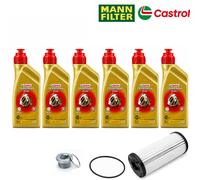 6L Castrol Olio Trasmissione + MANN Filtro per DQ500 DQ400E 0BH