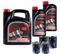 6L CHEMPIOIL olio motore Ch SAE 40 Api CH-4 / Sj Incl. Motore Flush Doctor