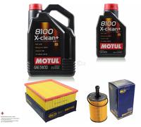 6L Controllo Set Motul 8100 X-Clean+ 5W-30 Per Audi A4 2.0 1.6 Seat Exeo ST