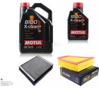 6L Controllo Set Motul 8100 X-Clean+ 5W-30 Per Seat Ibiza III 1.4 16V 1.9