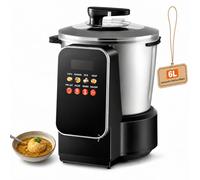 6l Fufu Maker Yam Pounder, Led Touch Screen, antiaderente automatico ingoiare Food Maker, facile da pulire, in acciaio inox, per alimenti africani, banku, ugali amala, semola
