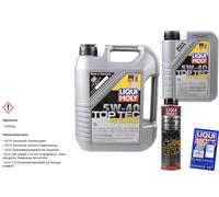 6L LIQUI MOLY Top Tec 4100 5W-40 Olio Motore Olio-Schlamm-Spülung Motorreiniger