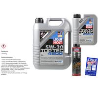 6L LIQUI MOLY Top Tec 4600 5W-30 Olio Motore Olio-Schlamm-Spülung Motorreiniger