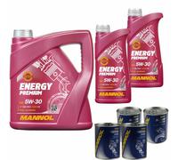 6L MANNOL Energy Premium 5W-30 Api Sn / CH-4 olio motore Incl. Flush Doctor