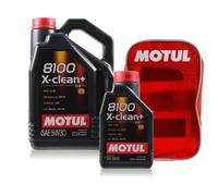 6L Motul 8100 X-Clean+ 5W30 Olio Motore Per VW Per BMW Porsche Inclusa Ricarica