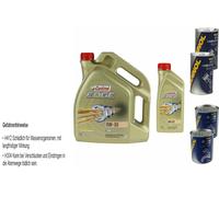6L Olio Motore Castrol EDGE 0W-30 2x MANNOL Leak-Stop ADDITIV+Motor Doctor