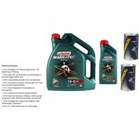 6L Olio Motore Castrol Magnatec Diesel 5W-40 DPF 2x MANNOL Leak-Stop ADDITIVO