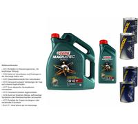 6L Olio Motore Castrol Magnatec Diesel 5W-40 DPF 2xStop Perdite+Flush Motore