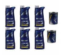 6L Olio Motore MANNOL Favorit 15W-50 2x Flush Motore