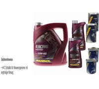 6L Olio Motore MANNOL Racing+Ester 10W-60 2xMotor Doctor+Leak-Stop