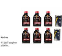 6L Olio Motore Motul 8100 X-Clean 5W-40 2x MANNOL Leak-Stop Additivo