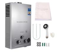 6L Scaldabagno a Gas GPL, Caldaia a Gas GPL da 16kW con Modalità Inverno ed Estate, kit doccia, Display Digitale, Protezione Multipla, per Casa, Camper, Cabina, Campeggio