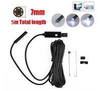 6Led Tubo Ispezione 7mm Fotocamera Plumbings Impermeabile USB Scarico Endoscopio