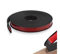 6M × 16 mm Bordatura Autoadesiva per Mobili a Forma di U, Nastro per Impiallacciatura di Bordi Protettivi, per Bordi Pieghevoli in TPE Nero per Protezione e Riparazione di Mobili da Tavolo