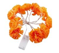 6M 40 LED Artificial Marigold Garland String Lights - Orange Flower Garland