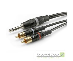 6m 6,3mm Jack Su Rca Y Cavo Adattatore Cavo Patch Sommer Cable Base+ Hicon