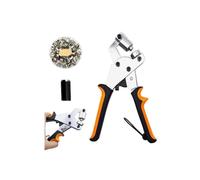 (6mm 100 Silver Buckles,Silver)100PCS Grommet Tool Kit, Durable Handheld Hole Punch Pliers with Grommets