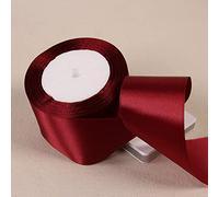 6mm 10mm 15mm 20mm 25mm 40mm 50mm Borgogna Nastri di raso di seta Natale Decorazione della festa nuziale Confezione regalo Nastri rossi vino