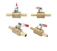 6mm-19mm Pneumatic Connector handle Hose Reducer Barb Inline Brass Water Oil Air Gas Fuel Line Shutoff Ball Valve Pipe Fittings(6mm to 8mm)