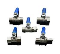 6mm 8mm 10mm 12mm Portagomma x 1/4" 3/8" 1/2" Filettatura Maschio Femmina Valvola a Sfera Mini Pneumatica in Ottone a Due Vie for Compressore d'Aria(NO10)