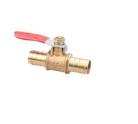 6mm 8mm10mm12mm maniglia rossa rubinetto a sfera valvola a sfera di intercettazione portagomma in linea acqua olio aria gas carburante linea piccola valvola a sfera in ottone(OD 10MM,50 Pcs)