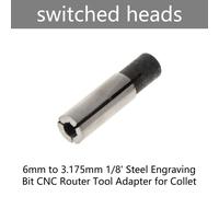 6mm A 3.175mm 1/8 Acciaio Incisione Punta Router Attrezzo Adattatore per Pinza