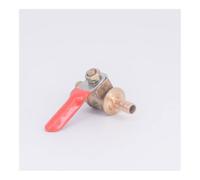 6mm Hose Barb Tail Brass Ball Valve Water Gas 57 PSI Hole 7mm With Red Handle