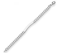 6mm Id-Bracciale Gourmette Braccialetti Di 925 Argento Rodiato 21cm