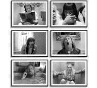6P divertente decorazione da parete per bagno in bianco e nero Dumb And Dumber Movie poster scene bagno poster stampe vintage toilette umorismo decorazione da parete poster per bagno 20 x 25 x 15 cm