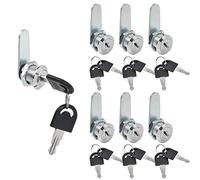 6Pack Serratura a Cilindro, Sicurezza Mailbox Lock Cabinet Drawer Cam Lock 16mm Serratura Cassetta Postale Serratura a Cilindro Serratura di sicurezza a cilindro per cassetti con 2 chiavi simili
