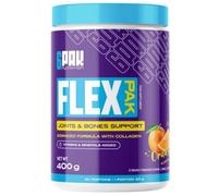 6PAK Flex Pak, Collagene idrolizzato + MSM + Glucosamina solfato, Gusto arancia - 400 g