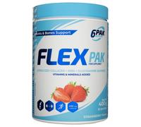6PAK Flex Pak, Collagene idrolizzato + MSM + Glucosamina solfato, St RAW sapore di bacche - 400 g