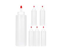 6PC Bottiglie per Condimenti Squirt Squeeze per Salse - 16 Once - Contenitori Perfetti per Ketchup, Barbecue, Salse, Sciroppo