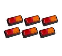 6pc LED Side Marker Light Truck Trailer Clearance Lamp Amber Red Lamp