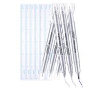 6Pc Penne per Tatuaggi sulla Pelle con Righelli, Pennarello per Pelle | Tatuaggi a Doppia Punta (0,5 mm e 1,0 mm), Confezionate Singolarmente, Impermeabili, Accessori e Forniture per Tatuaggi