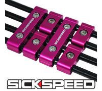 6PC Rosa Motore Candela Spina Filo Separatore Morsetto Kit Per 8MM 9MM 10MM
