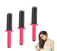 6pc Round Comb Hair Brush, AntiSlip Curling Wand Hairstyling Hair Curler Tools, Portable Anti-slip Curling Wand, Curly Hair Styler Tool, Air Volume Comb for Hair Salon, Home ms-10301 ( Size : 6PC )