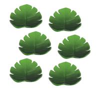 6Pc Tropicale Artificiale Palma Foglie Eva Sottobicchieri Coppa Ciotola Pad Mat