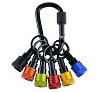 6Pcs 1/4 "esagonale Shank Cacciavite Bit Holder Extension Rod Portachiavi Adattatore Vite Trapano Portatile Handheld Bit Holder Moschettone Clip