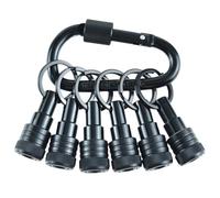 6Pcs 1/4 "esagonale Shank Cacciavite Bit Holder Extension Rod Portachiavi Adattatore Vite Trapano Portatile Handheld Bit Holder Moschettone Clip