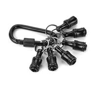 6Pcs 1/4 "HexagonalsShank Cacciavite Testa Holder Estensione Rod Catena Adattatori Drill Bit Sgancio Rapido Cacciavite Bit Holder Portachiavi