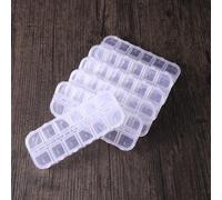 6Pcs 12 griglie di plastica trasparente scatola di immagazzinaggio titolare