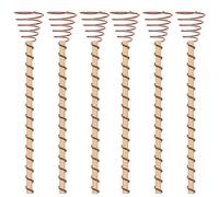 6pcs 12inch Electro Culture Plant Stakes, Copper Plant Stake, Electro Culture Gardening Copper Antennas, Copper Coil Electronic Planting for Growing Indoor Outdoor Plants Fruits and Vegetables Support
