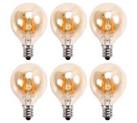 6Pcs 15W LED G40 Lampadina di Sostituzione 220V Rétro Globo Oro Regolabile per