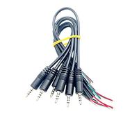 6Pcs 2,5 mm maschio spina a filo nudo open end TRRS 4 poli stereo 2,5 mm spina jack connettore audio cavo di ricambio per cuffie auricolare riparazione cavo auricolare