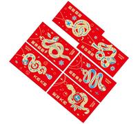 6Pcs 2025 Serpente Zodiaci Rossore Buste per Capodanno Cinese Celebrazione Pratica Primavera Festival di Primavera Pacchetti di Denaro Confortevole Touch Hongbao