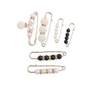 6pcs/20pcs Moda Spilla Rassodante Cintura Pin Perla Spille Per Le Donne Maglione Camicia Accessori Perla Per Le Donne, Taglia unica, come descritto